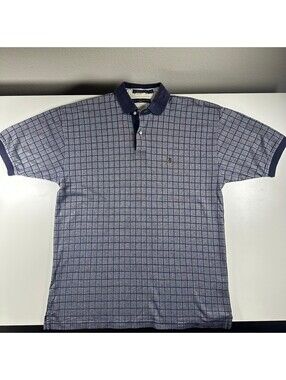Vintage Tommy Hilfiger Grey/ Navy Plaid Polo L